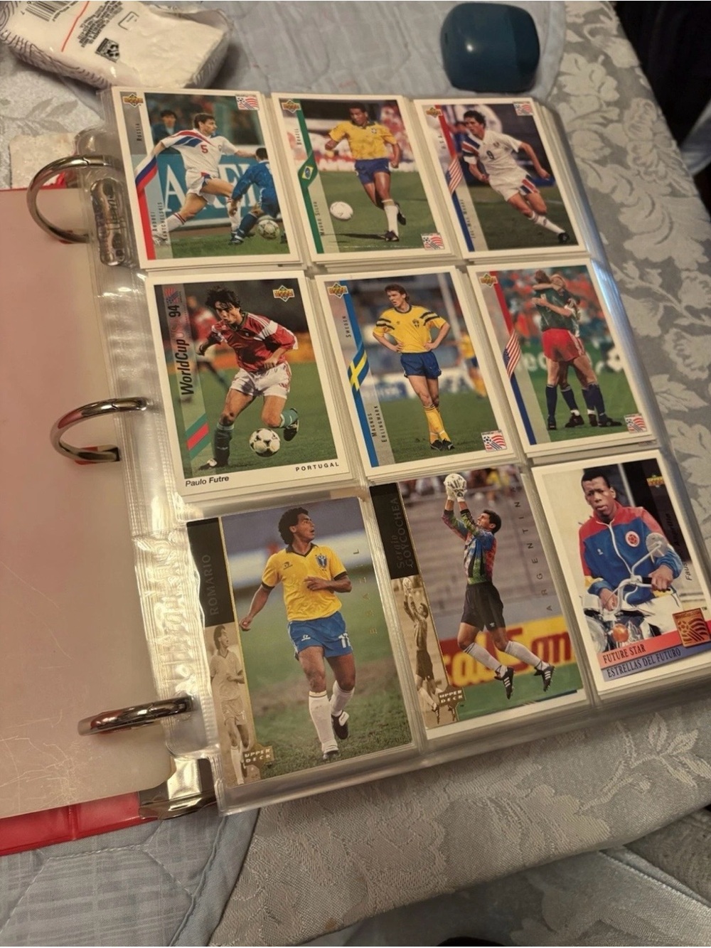 Two Albums With Baseball And Soccer Cards